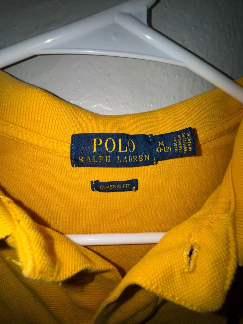 Ralph Lauren Boys' Bright Yellow Polo Shirt with Navy Pony - read description